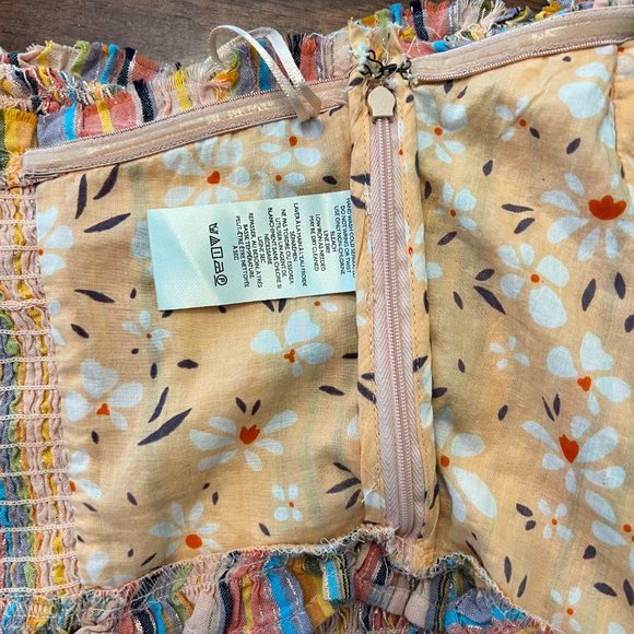 NWT Anthropologie Rainbow Smocked Top - Picture 9 of 10